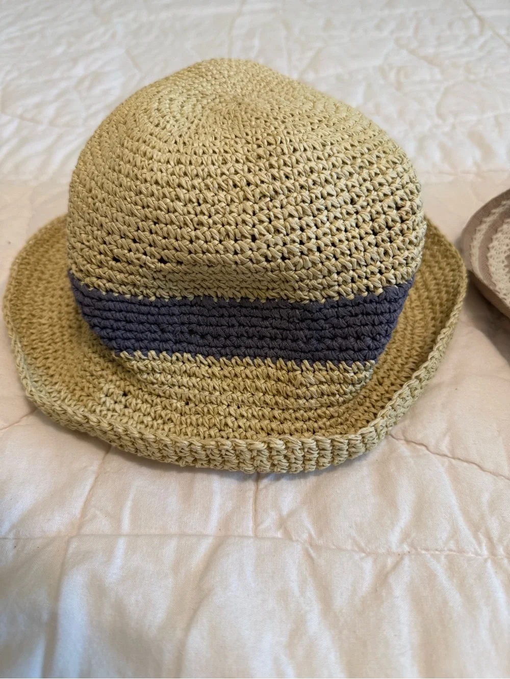 Women’s Straw Sun Hat - Beige and Tan